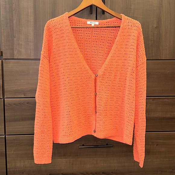 Madewell Sweaters - Madewell Orange Cadigan Size L